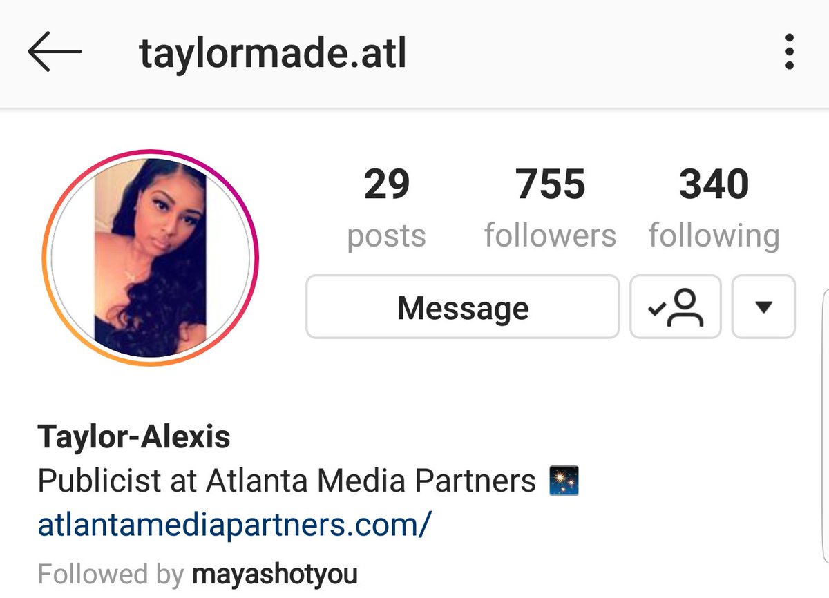 Taylor - Alexis IG: TaylorMade.AtlPublicist at Atlanta Media Partners