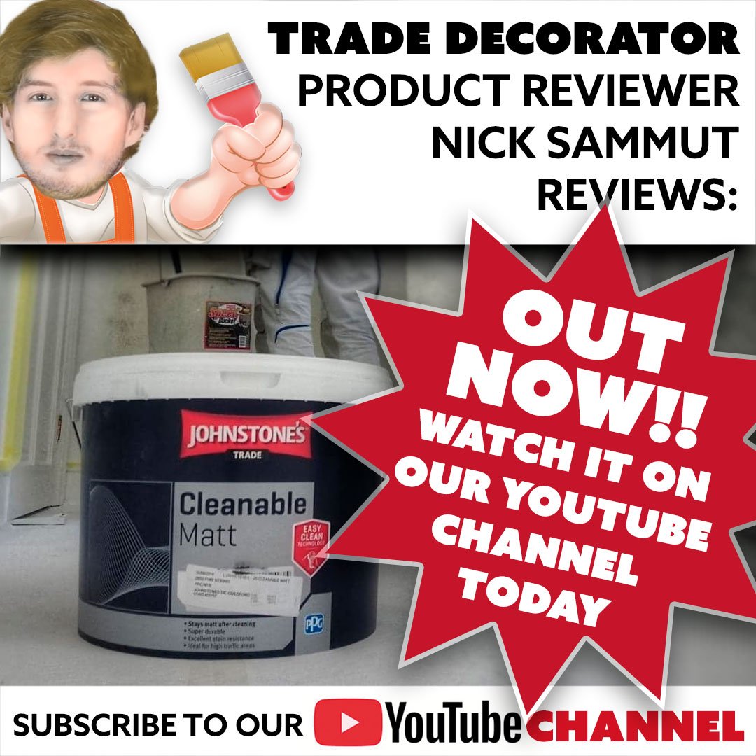 TRADE_decorator's tweet photo. Product Reviewer Nick Sammut reviews @JohnstonesTrade Cleanable Matt.
Watch it now at https://t.co/pMkrmKNAdA
#decoratingproducts #productreviews #paintinganddecorating #decoratingtools #decoratingproducts #cleanablematt @Rushmoor100 @BorthwickDecor @Jenthedecorator https://t.co/8ElKSRJsT6
