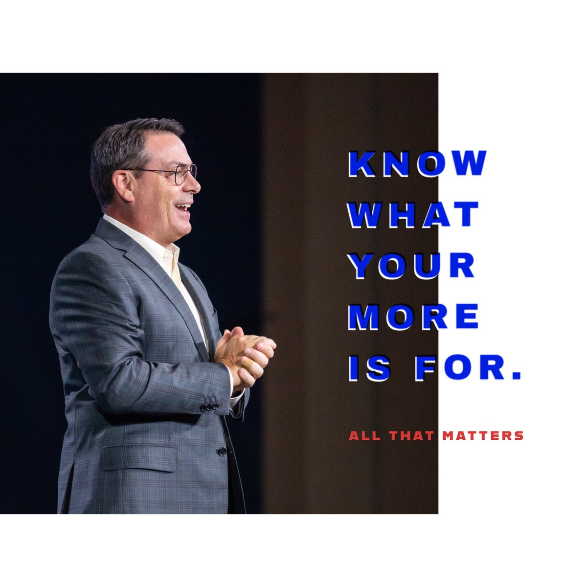 God blesses us with more than we need *so that* we can make a difference in the lives of those in need. Don't lose sight of what your more is for! #AllThatMattersSeries