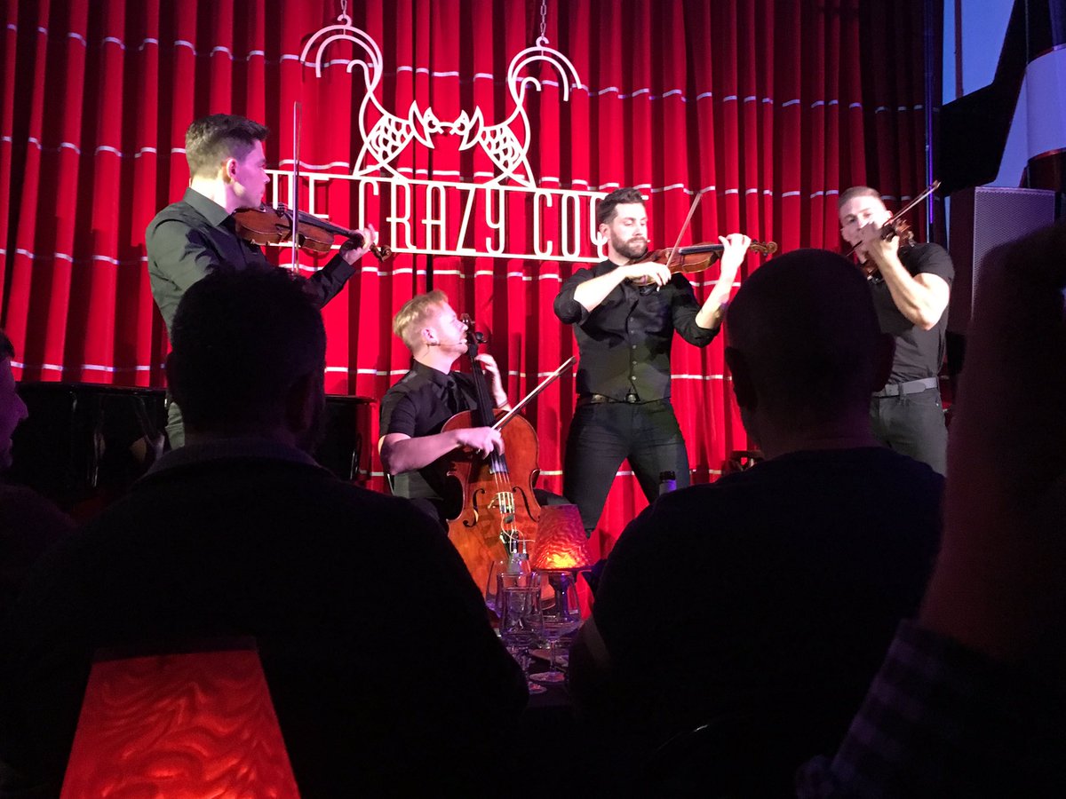 Just seen the joyous &amp; accomplished (not to mention as easy on the eye as they are on the ear) <a href="/Wellstrungnyc/">Well-Strung</a>, a quartet of 3 violinists &amp; a cellist who do mash-ups of classical &amp; pop standards: Copeland &amp; Taylor Swift, Vivaldi &amp; Lady Gaga. One more show tomorrow at @LiveAtZedel.