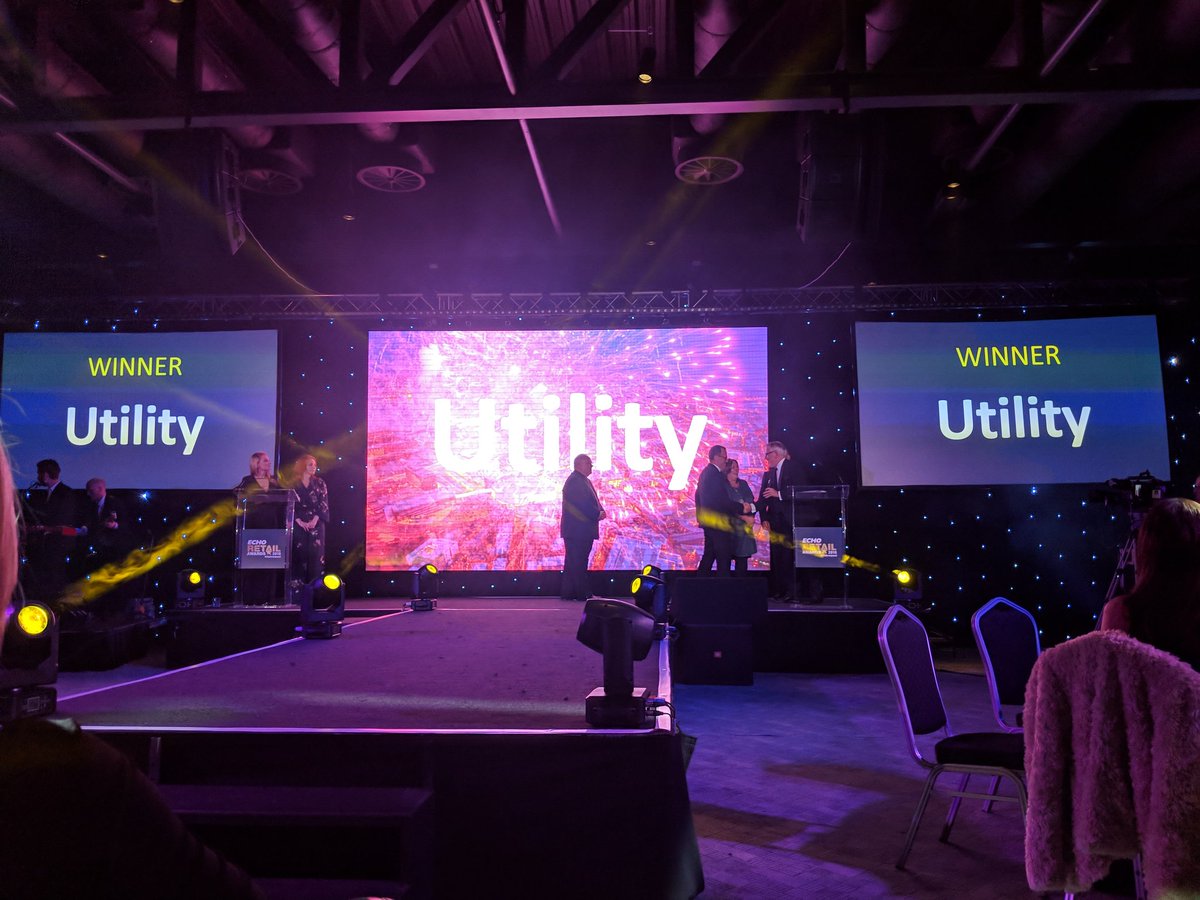 The next award is ‘Best Employer’ - the winner is <a href="/UtilityDesign/">Utility</a>. Congratulations! 😀🌟 This award is sponsored by <a href="/lpoolbidcompany/">Liverpool Business Improvement District</a>. #LplRetail18