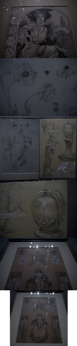 パリのMucha展に行った。ラフと原稿いっぱいあって大変貴重だった。 