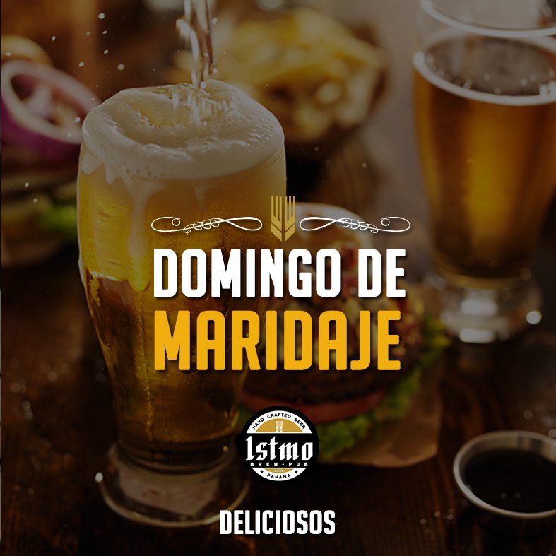 istmobrewpub's tweet photo. ¡Hoy! Domingo de Maridaje para ti y tus panas... Ven a disfrutar este día a #Istmobrewpub 🍻🍔.
#DomingodeMaridaje #Domingo #Beer #Cerveza #ThePanamaLife #microcervecería #thingstodoinpanama #craftbeer #cervezaartesanal #Birras #TomaTuPinta https://t.co/NQhZVZeu2k
