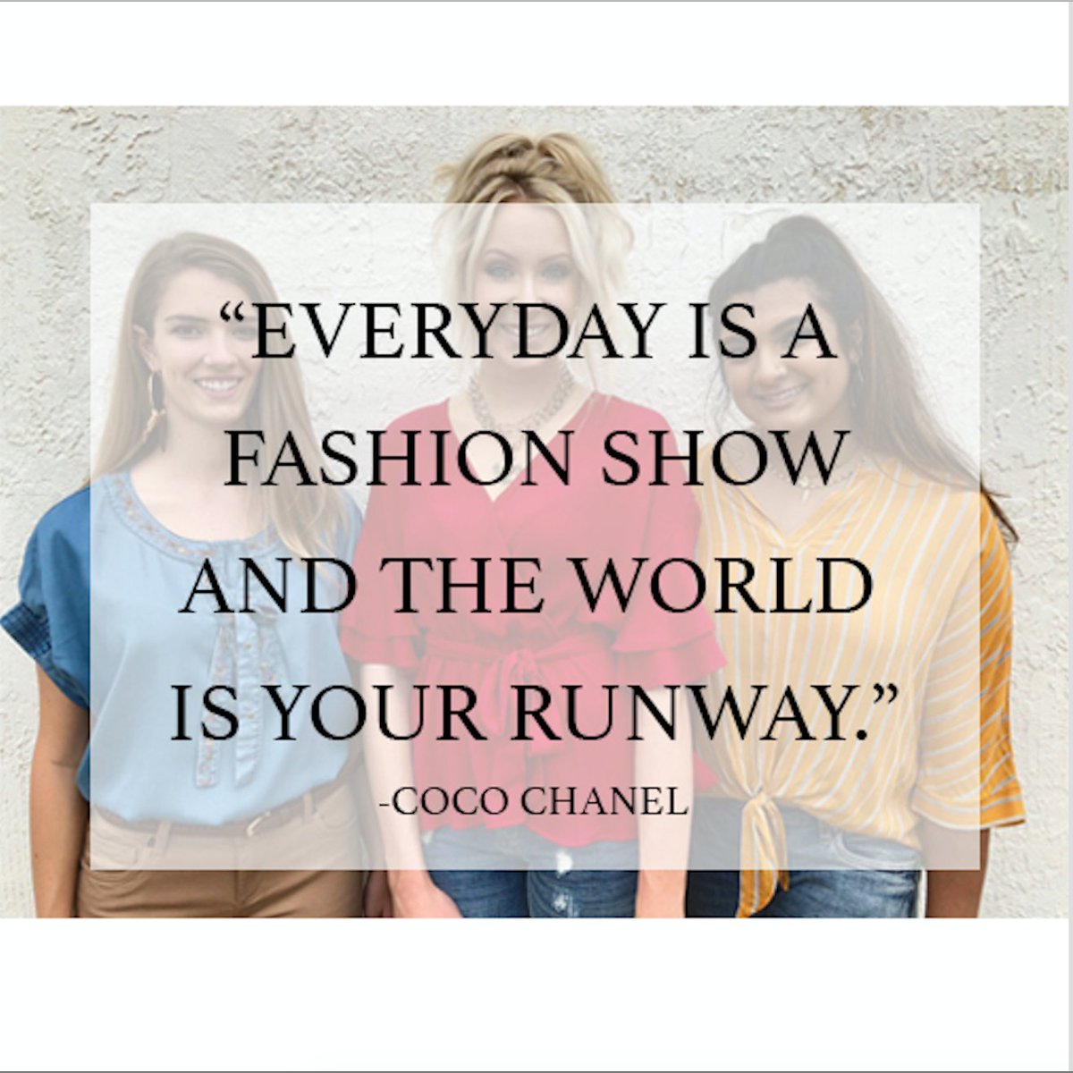 HingeWaco's tweet photo. How are you walking your runway? 
#SundayMotivation #CocoChanel https://t.co/T9UlGcYvB4