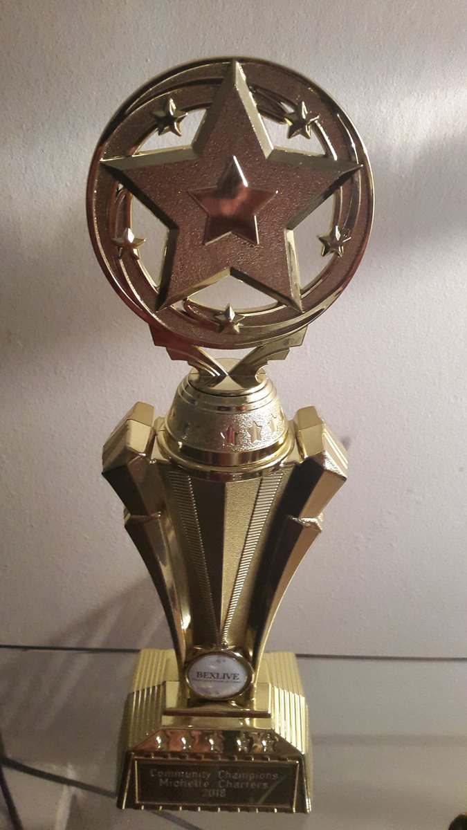 M_Charters's tweet photo. Very happy to have attended the #BexliveAwards2018 to pick up this little gem in the #CommunityChampions category last night.  Let's keep doing what we do @Kuumba_Imani and never forget the work of #LiverpoolBlackSisters who paved the way and broke the barriers ☺ https://t.co/dA774Dyhzm