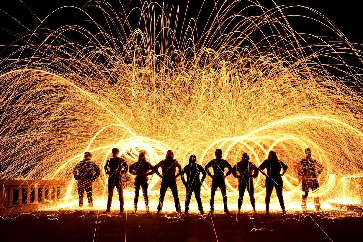 Check out this shot from our steel wool demo last night. 🎇