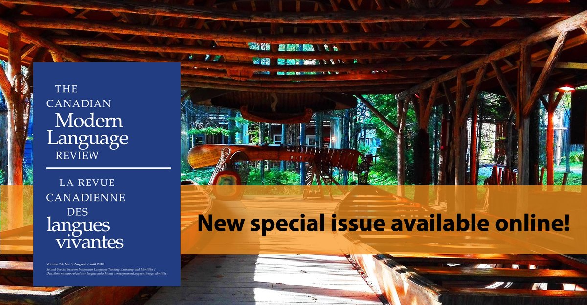 utpjournals's tweet image. Have you been waiting for the follow-up issue to CMLR’s Indigenous Language Teaching, Learning, and Identities? Online now and ready for you to read at bit.ly/cmlr743 #specialissue #secondlanguageteaching #IndigenousStudies