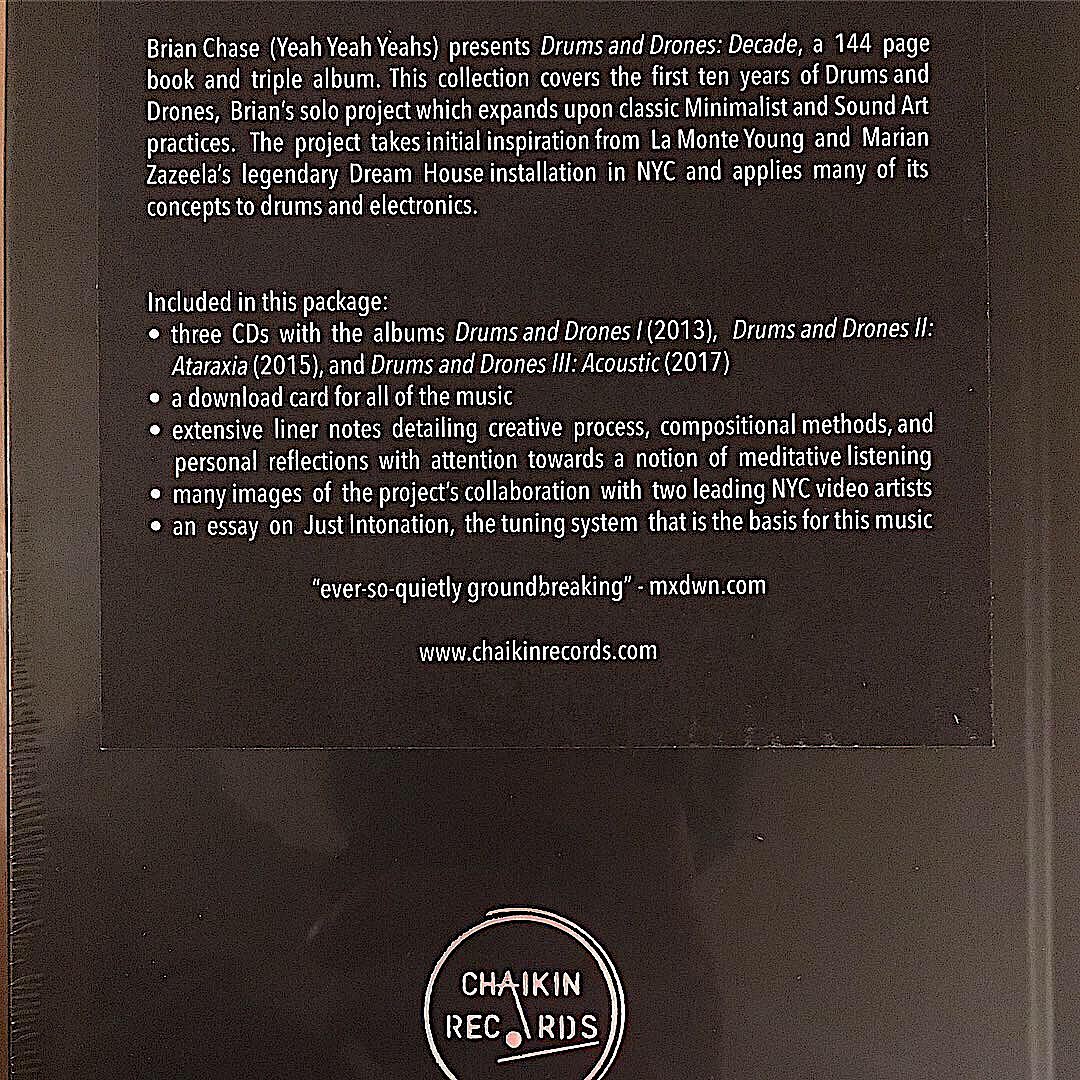 Brian Chase / Chaikin Records (@brianchase123) on Twitter photo Drums and Drones book w. triple album available at MoMA PS1 Bookstore <a href="/artbookps1/">Artbook @ MoMA PS1</a>! 💫The set includes three CDs + Download Card, and writings on the ten years of DnD; many images document the project's collaboration with visual artists. Visit the Bookstore when at the museum!! 💖 Drums and Drones book w. triple album available at MoMA PS1 Bookstore <a href="/artbookps1/">Artbook @ MoMA PS1</a>! 💫The set includes three CDs + Download Card, and writings on the ten years of DnD; many images document the project's collaboration with visual artists. Visit the Bookstore when at the museum!! 💖