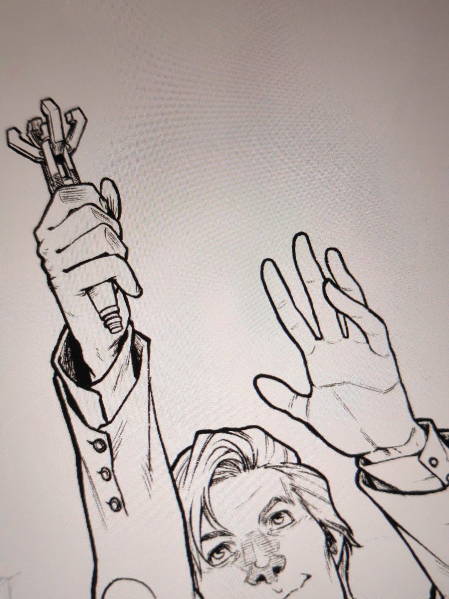 ElectroCereal's tweet photo. Hey @Fandogamia, how much bowtie do you think this cover needs? #DoctorWho #FourDoctors #Cover #Comic #Lineart #WIP https://t.co/Xo4TCPYte4