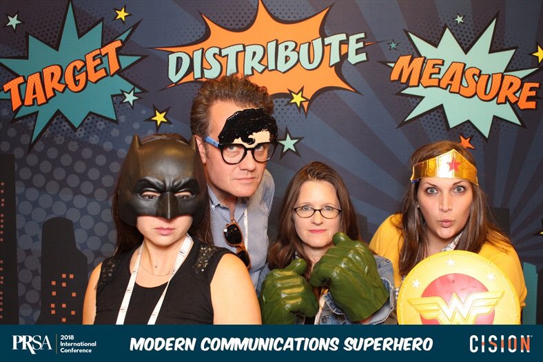 carriestrehlau's tweet photo. Team assembled. Share & like this tweet to help us win best #CisionSelfie at #PRSAicon! @PRSA #PRsuperheroes 😎 https://t.co/BVZ8U1ThD2