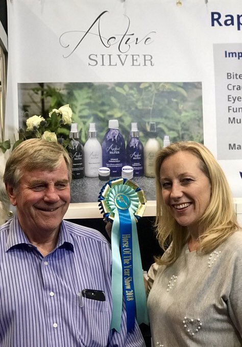 EquineHour's tweet photo. Congratulations @activesilveruk on winner “Best New Product” @hoystweet. Lovely people with a super product, it was great talking to you.  #EquineHour https://t.co/oM2JVOFdlU