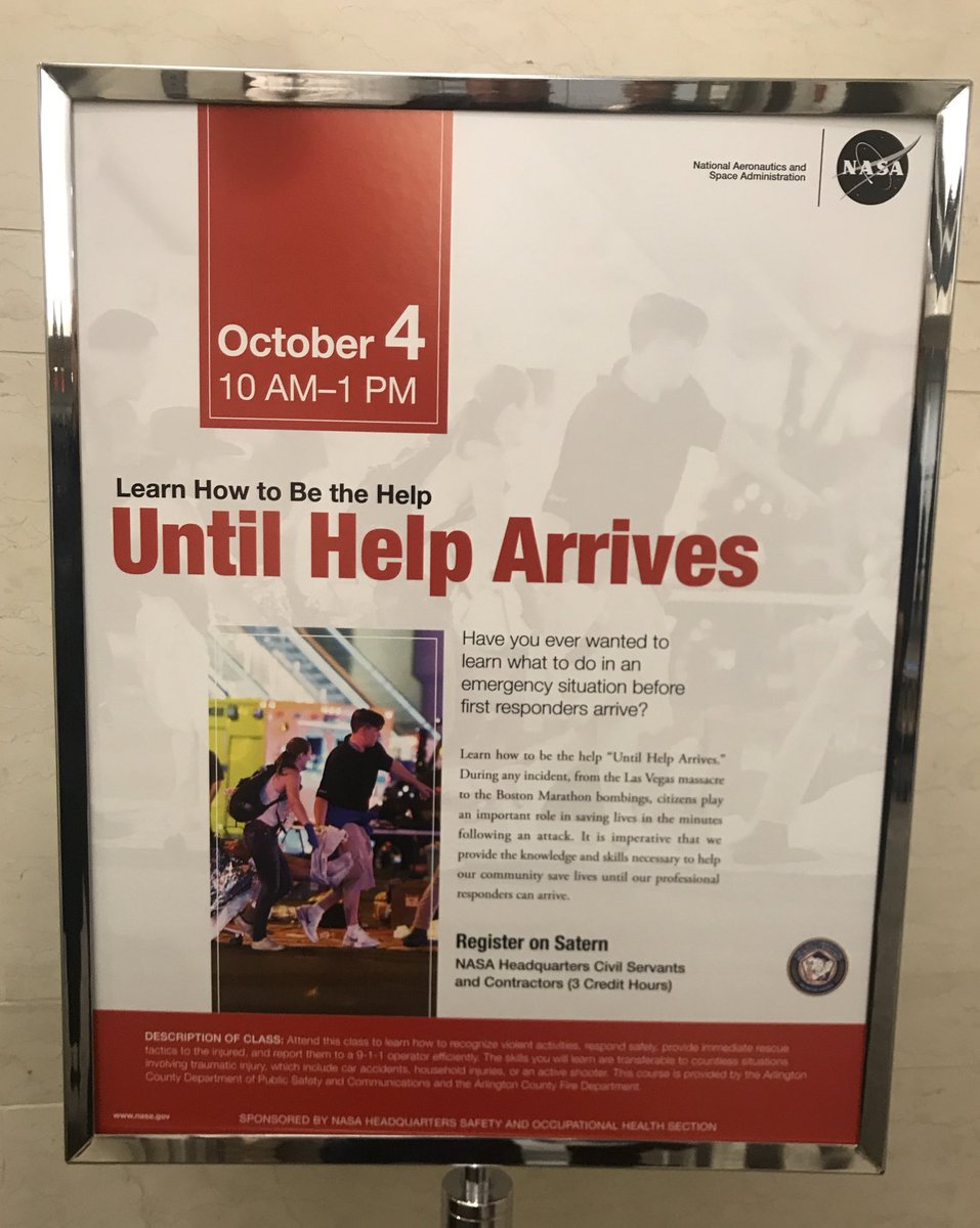 CommitteeTECC's tweet photo. Strong work NASA for empowering your employees to go #BeyondBleeding and help save lives #UntilHelpArrives! https://t.co/7ELMEEQ5bN