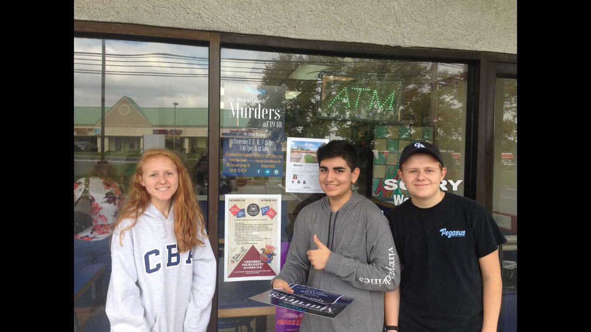 PegasusProdCo's tweet photo. 3rd day of hanging up posters with our Middletown North, Matawan/Hazlet, and second Red Bank groups. Great job everyone!!! #prweekend #day3 #CBA1940 https://t.co/gqVtFDPkjw