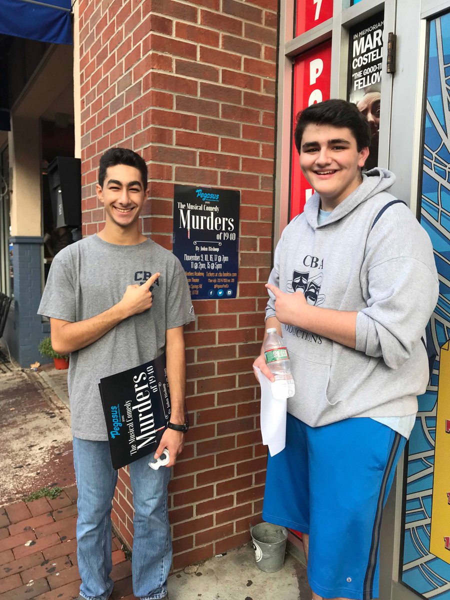 PegasusProdCo's tweet photo. 3rd day of hanging up posters with our Middletown North, Matawan/Hazlet, and second Red Bank groups. Great job everyone!!! #prweekend #day3 #CBA1940 https://t.co/gqVtFDPkjw