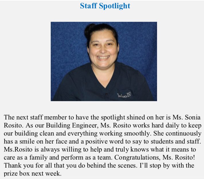WTHanes's tweet image. Congratulations to our amazing Building Engineer, Ms. Rosito, for being Staff Member of the week. We appreciate you! #HanesCowboys #buildingengineer @Dr_EdHenderson #HanesCowboys
