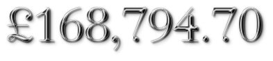 £168,794.70 Congratulations &amp; thanks you have beaten last years sponsor total.