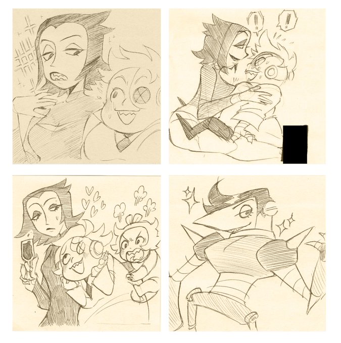 i drew prof venomous and boxman with boobs 
also raymond 