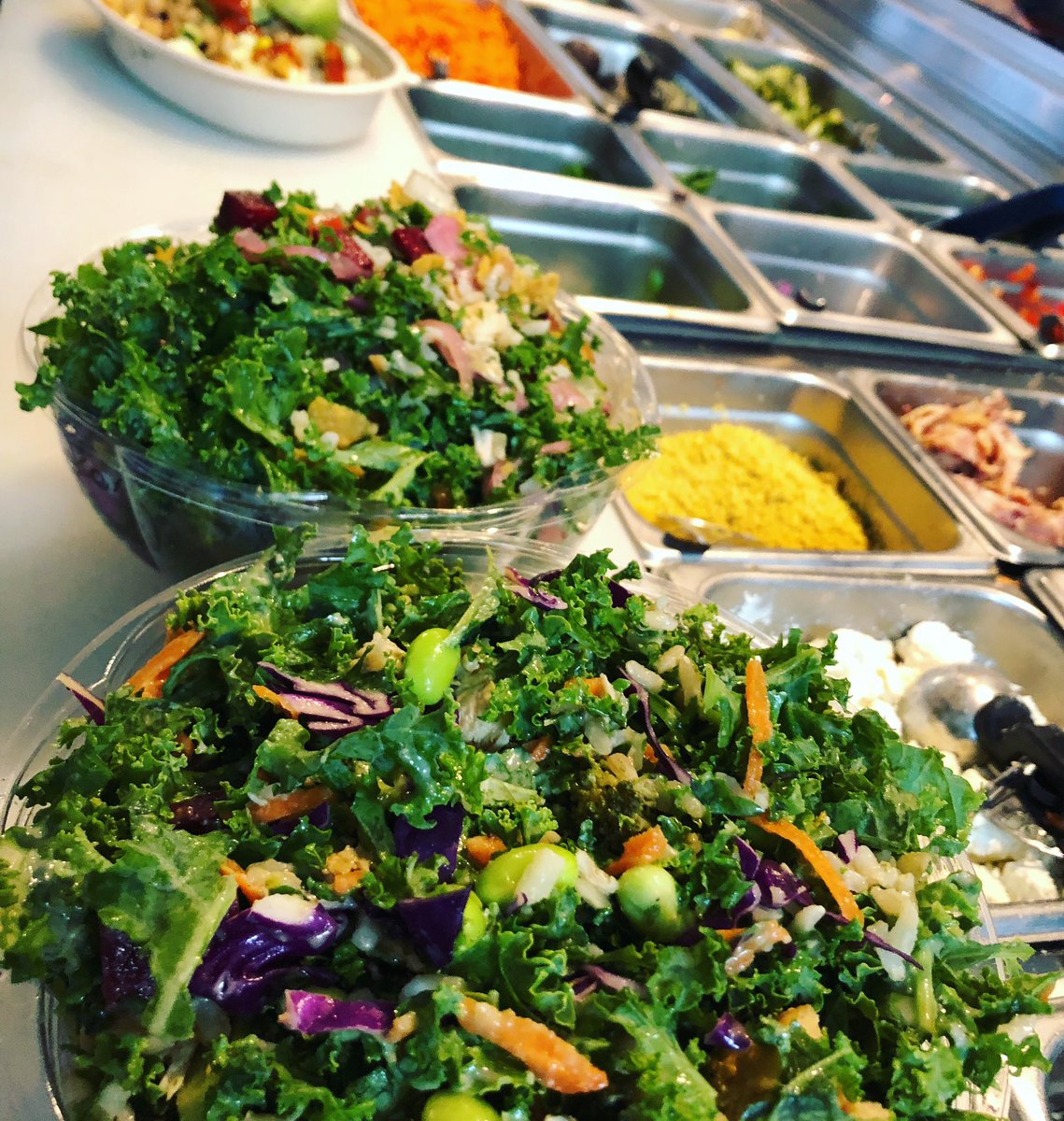Custom Salads at 
Hungry Guys Kitchen, 
988 Granville Street, 
Downtown Vancouver BC.