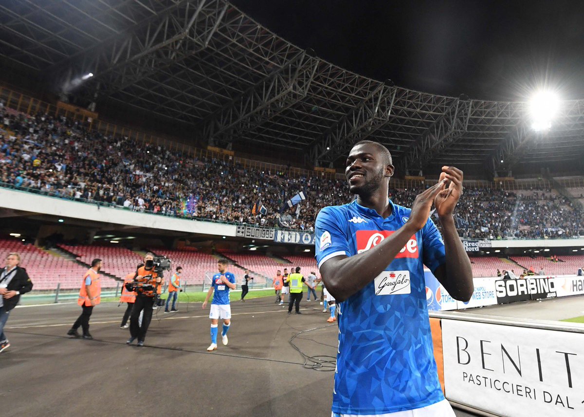 kkoulibaly26's tweet photo. Bella vittoria, ottima prestazione! Sempre speciale festeggiare con i nostri tifosi: andiamo avanti, tutti uniti 💪🏿
⚽ #NapoliSassuolo 2-0
💙 #ForzaNapoliSempre #koulibaly #kkoulibaly26 #napoli #teamkk26 #teamrkell #teamkoulibaly #famiglia #difendoLaCittà https://t.co/gwML0liKyw