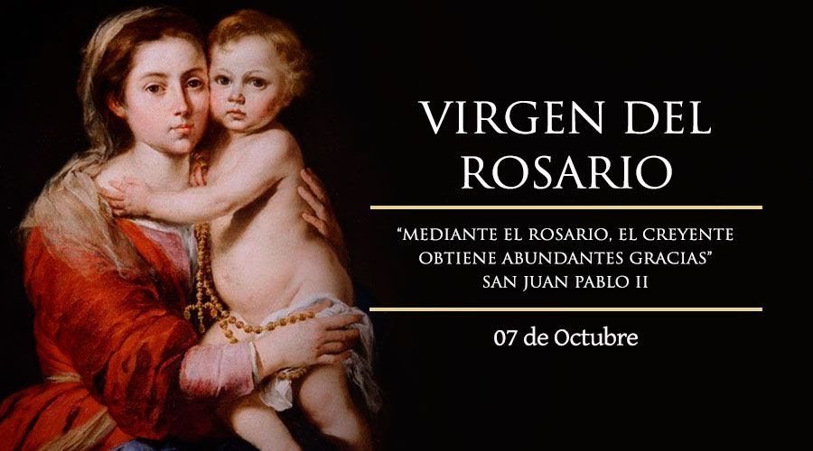 Hoy celebramos el día de la Virgen del Rosario, advocación que hace referencia al rezo del Santo Rosario que la propia Madre de Dios pidió que se difundiera para obtener abundantes gracias. 🙏🏻 “Denme un ejército que rece El Rosario y vencerá el mundo”.