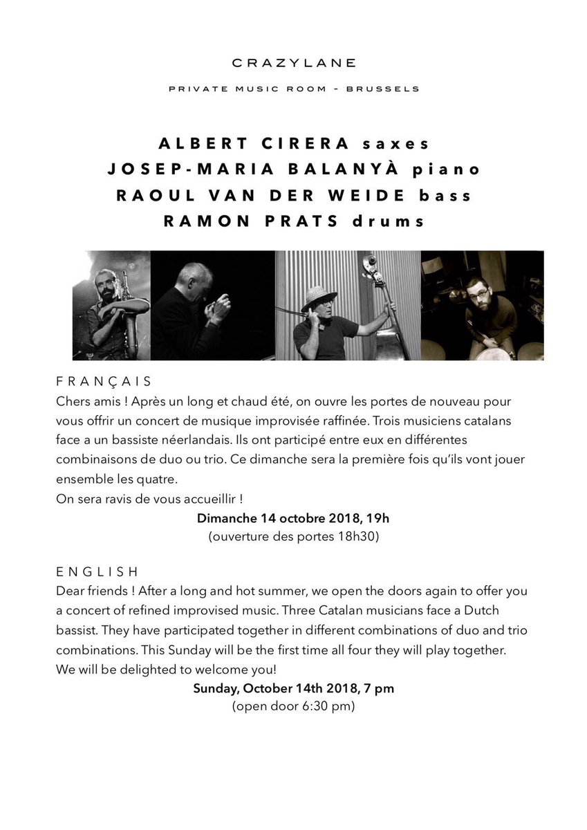 CasalCatBRU's tweet photo. Més música! El proper dia 14/10 a les 19h, el soci Josep Ma Balanyà ofereix un concert amb el grup català @_duot i un músic flamenc! #somCasal https://t.co/q8cO6wUK0A