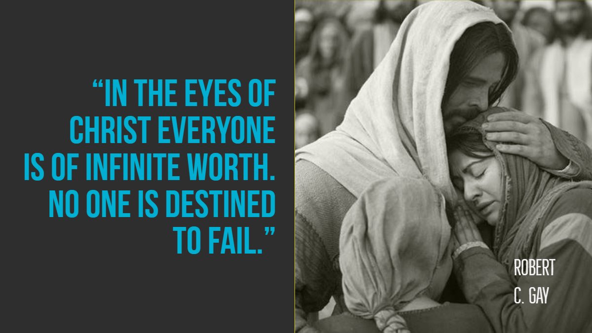 ldsquotebook's tweet photo. "In the eyes of Christ everyone is of infinite worth. No one is destined to fail."
- Brother Robert C. Gay
#GeneralConference #LDSConf #BrotherGay https://t.co/HZpYaGts5e