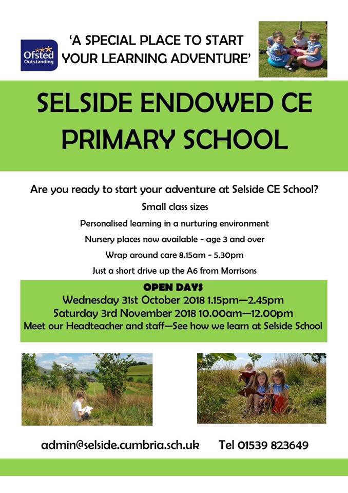SelsideSchool's tweet image. Come and see what makes Selside special and meet our new Head and friendly staff. #eyfs #personalisedlearning