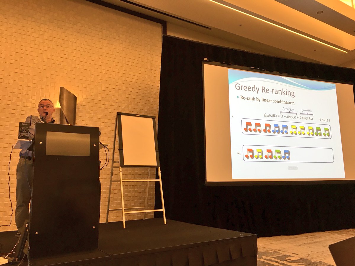 arjenpdevries's tweet photo. MSc student Timo van Niedek presenting his thesis work in Vancouver: proud advisor! MT @SpotifyResearch Shots of #RecSysChallenge2018 Workshop. Papers available @ https://t.co/8PCWCiAUua #RecSys2018 https://t.co/GWvBudzyek
