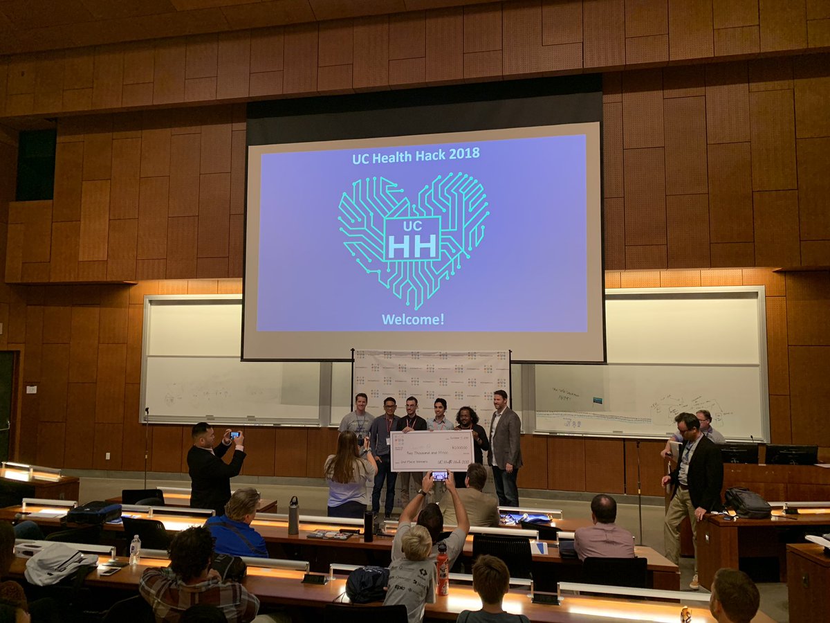 Uchealthhack's tweet photo. #UCHealthHack #SecondPlace TIE #TrialEXA #ClearPathER @UCSDHealth https://t.co/FHRJYUw58U