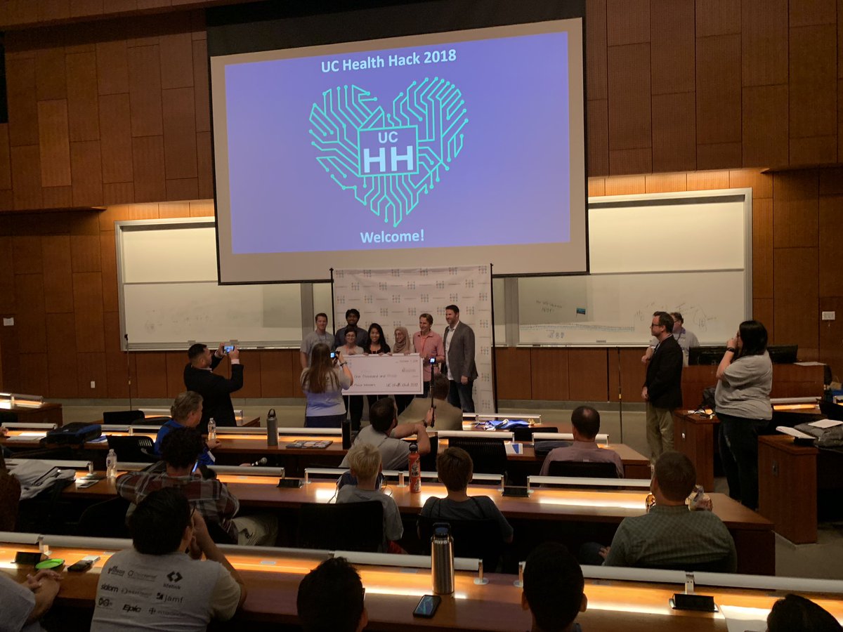 Uchealthhack's tweet photo. #UCHealthHack #SecondPlace TIE #TrialEXA #ClearPathER @UCSDHealth https://t.co/FHRJYUw58U
