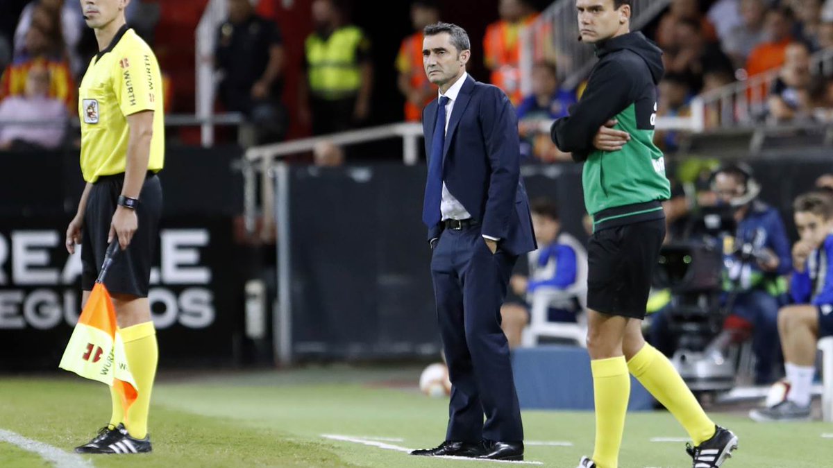 Valverde, en Mestalla (Foto: FCB).