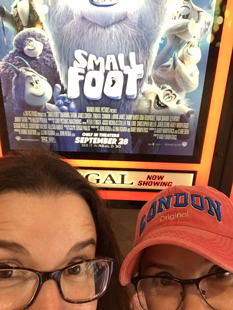 Fun sister date with my twin <a href="/BekaBlade/">Beka</a>. We saw <a href="/SMALLFOOTMovie/">SMALLFOOT Movie</a> and LOVED it! Well done <a href="/kareykirk/">Karey Kirkpatrick</a>, <a href="/TheJunkBunk/">Wayne Kirkpatrick</a> and everyone involved with this project. 👏🏻👏🏻Go see #SmallfootMovie 🍿🎥