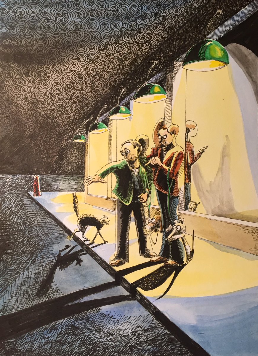 PoppyHall8's tweet photo. Drawlloween 2018. Day 5 “Dude where’s your Shadow!?” #watercolor  #penandink  #Halloween2018 #shadow https://t.co/al0Qp166Mn