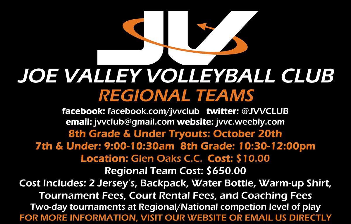 JVVC Regional Team Tryouts