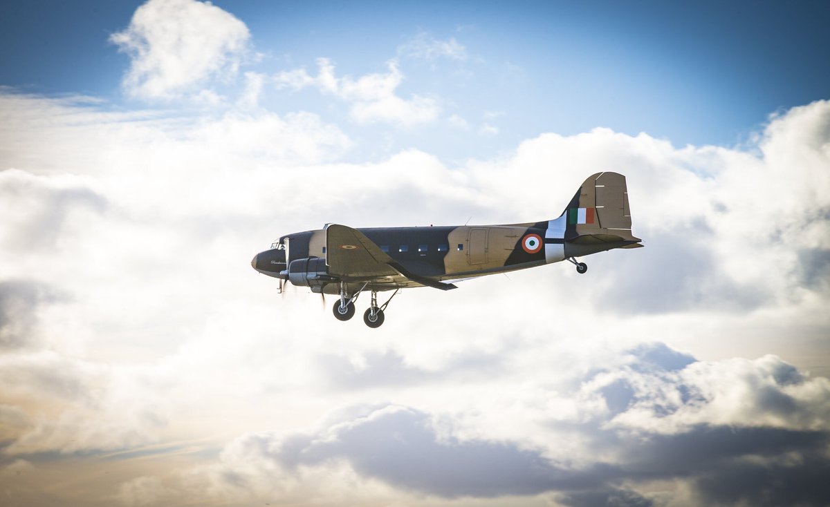 IndigoMusicCom's tweet photo. Nabhaḥ Spr̥śaṁ Dīptam !
True might in 1948 &amp; now back in the fleet. The fully restored &amp; flying worthy DC3 Dakota ‘Parashurama’ joins the flypast in #AirForceDay2018 ceremony. Fun, Young, Patriotic &amp; Proud India thanks @iaf_mcc for keeping our skies safe🙏
#IndianAirForce #IAF https://t.co/ZbogLTqV0z
