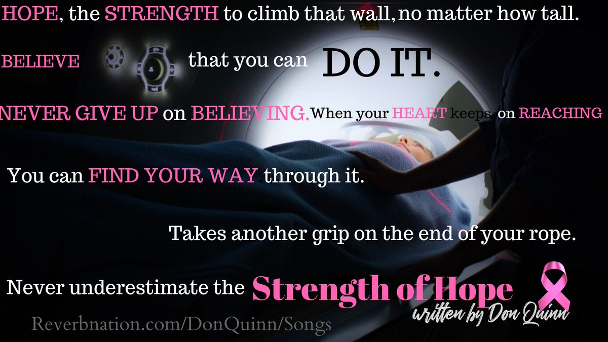 LyricVanguard's tweet photo. If u know sum1 affected by #breastcancer, RT this #song 4 them. 'Strength of Hope' written by @DonQuinnMusic.  https://t.co/ECeoBsPFAD
#BCA #BreastCancer #BreastCancerAwareness #BreastCancerFighter #Cancer
#FightLikeAGirl #MaleBreastCancer #Pinktober #RethinkPink
#CancerSurvivors https://t.co/ew2reNiTJX