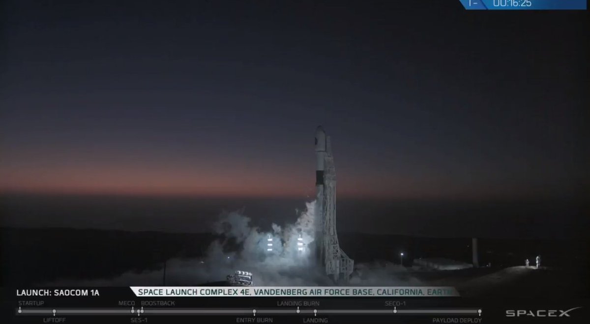 NASASpaceflight's tweet image. SpaceX webcast is live. Good evening Falcon 9 and SAOCOM 1A!