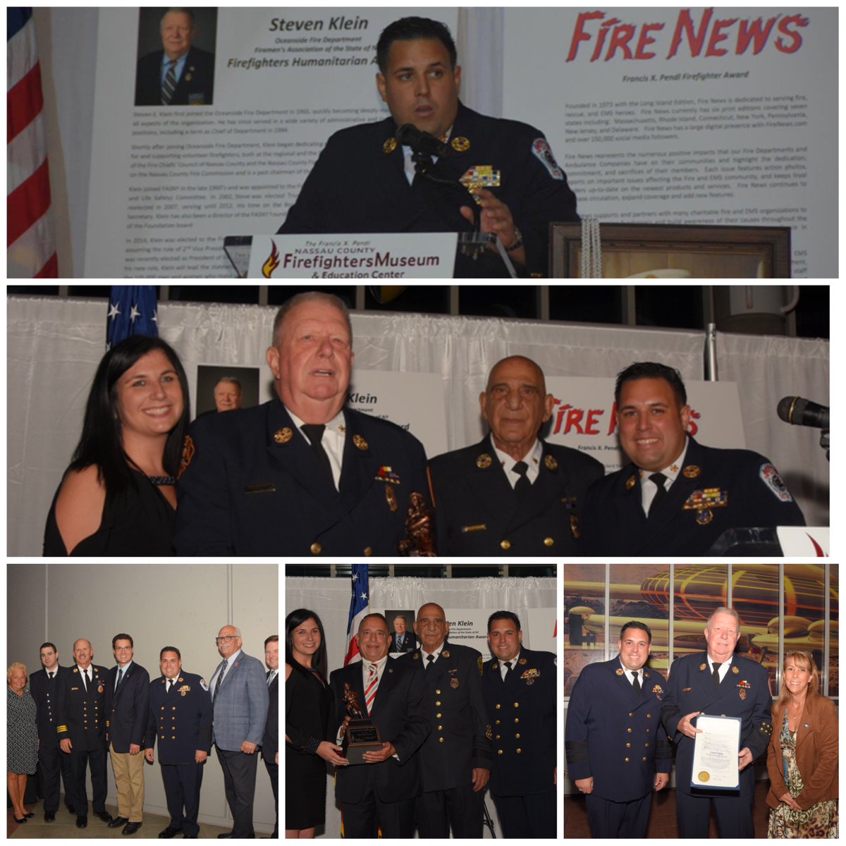 Tradition, legacy, hard work &amp; love of community - celebrated <a href="/nassaucountyny/">nassaucountyny</a> FF Museum &amp; Education Center Badge of Courage Gala. Honored to serve as MC &amp; speak abt indelible marks <a href="/FASNY/">Firefighters Association of the State of New York</a> Prez.
Steven Klein, <a href="/thefirenews/">Fire News</a> &amp; Chief Cuff have left on emergency service <a href="/HempsteadTown/">Town of Hempstead</a>