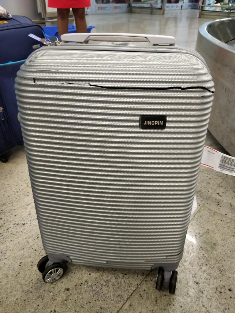 suitcase broken by airline