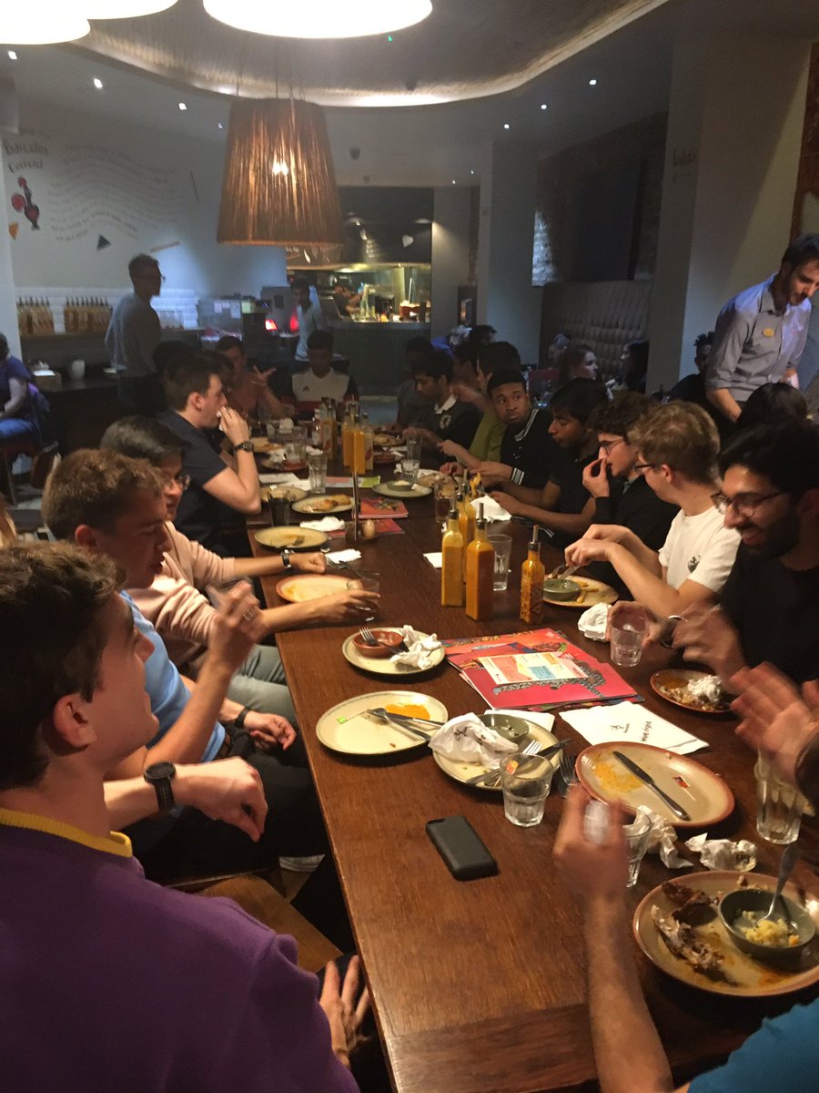 It was also a delight for the committee to have dinner with the new freshers to discuss their fears, questions and much much more #weloveourfreshers #teamUCL #cheekynandos