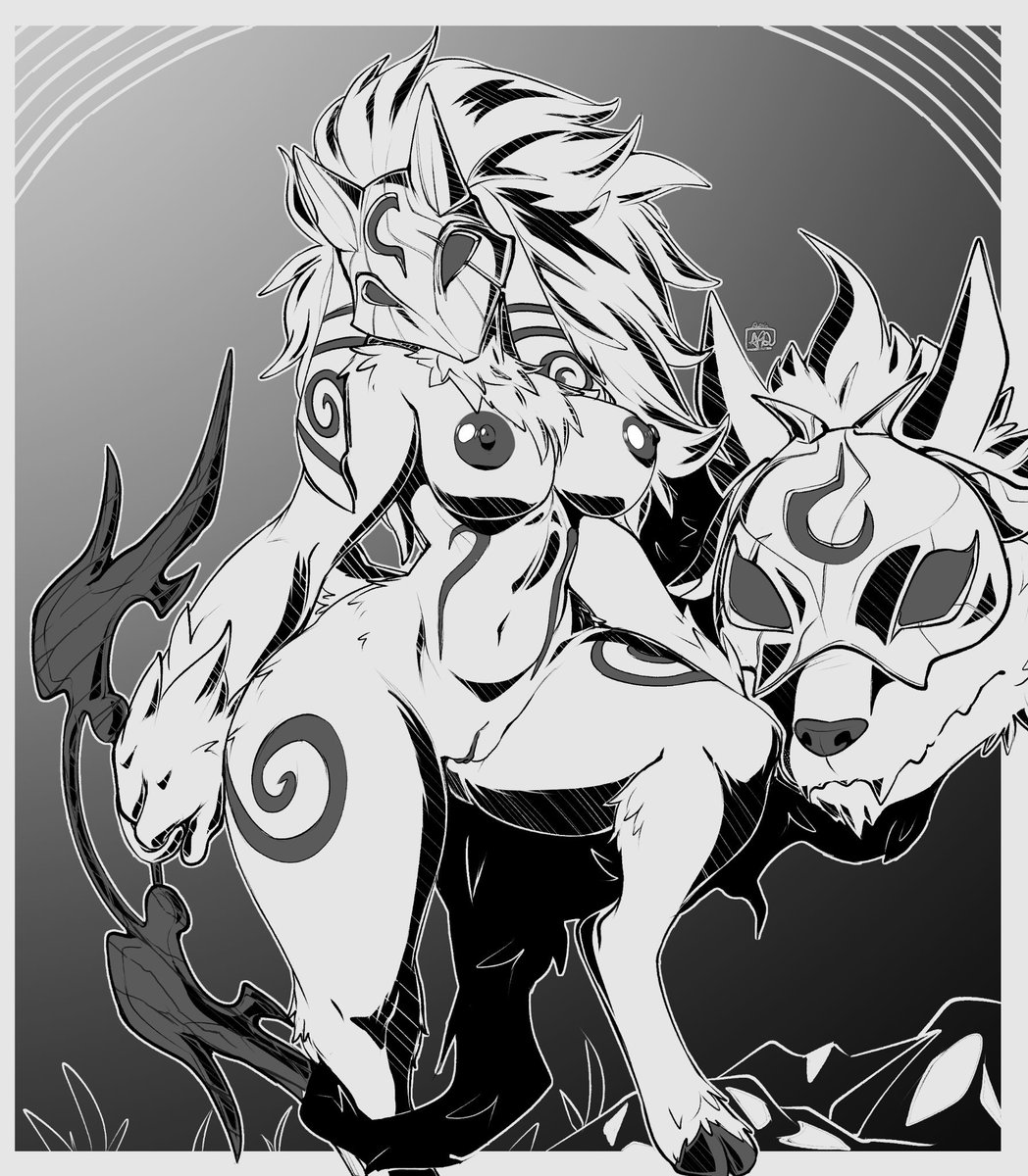 Avante92artblog's tweet photo. A #inktober thing of Kindred from League of Legends, thought id give it a shot since I never participated before~ https://t.co/Bot2JfBxy0