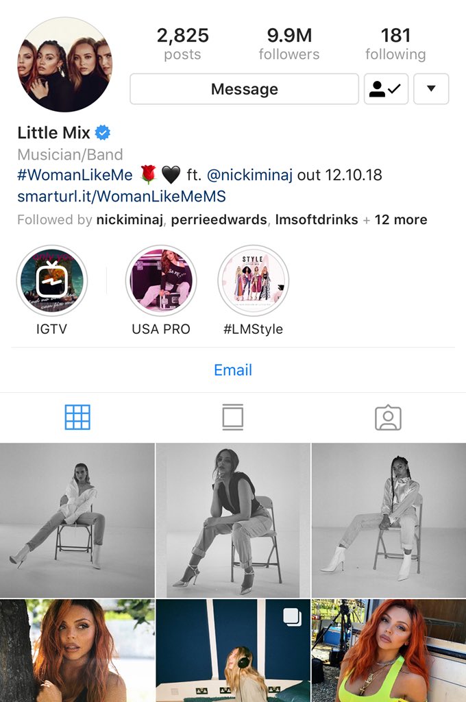 lm_ultimate's tweet photo. I bet Jesy didn’t post cause it would mess up the Instagram 3 picture aesthetic. Such a considerate queen! @LittleMix #WomanLikeMe https://t.co/VOPjFOE1do
