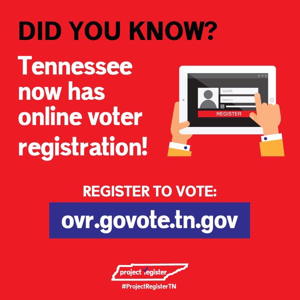 UnitedWaysTN's tweet photo. We believe every TN resident should be registered to vote - & there are 3 DAYS LEFT to register online or in person. Join #ProjectRegisterTN & spread the word about online voter registration in TN. Register here: https://t.co/UVdz2Vpc1P https://t.co/oX17KAotOT