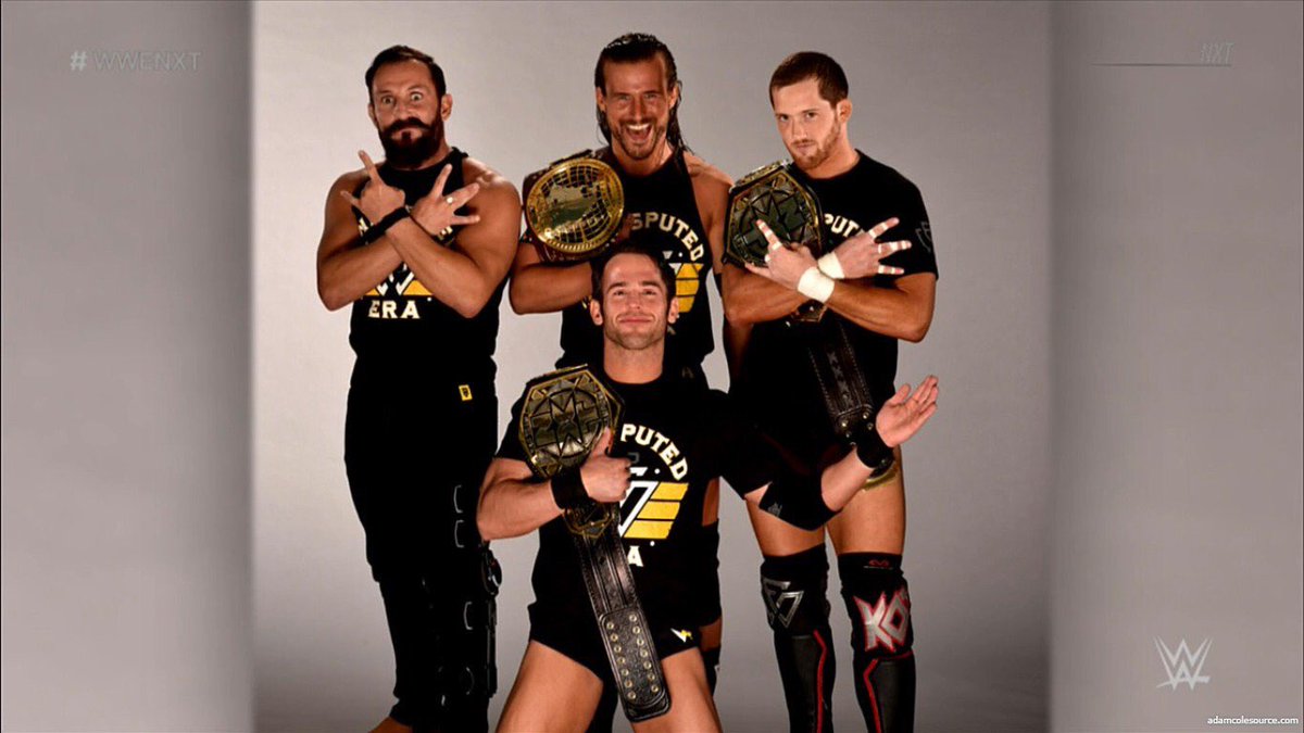 AdamGoldberg8's tweet photo. It’s amazing to see how far the undisputed era has come in such a short amount of time. 

Forever shocking the system #Boom #UndisputedEra @AdamColePro @KORcombat @theBobbyFish @roderickstrong https://t.co/ENuVyTrLOg