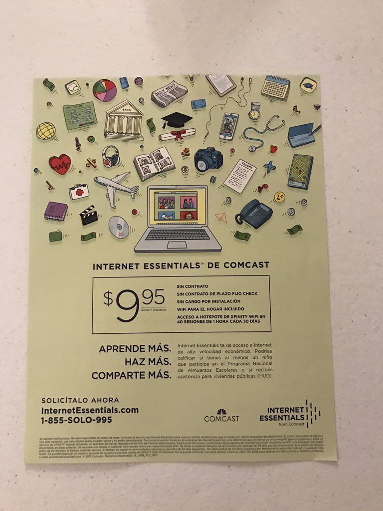 WherryNews's tweet image. Internet Essentials from Comcast         Internet Essentials de Comcast #comcastinternetessentials