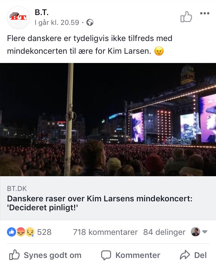 KristofferMK's tweet photo. 1, 2, 3, 4 synes noget. Jovist er der tale om flere danskere, men proportionerne, tak. Tillykke med de mange likes, BT. https://t.co/sUnY7VMl2S