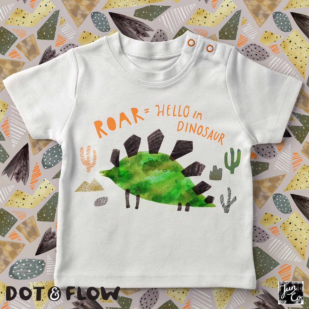 pandajuncoco's tweet photo. Watercolor dinosaur T-shirt for @dotandflow I’ve never designed for kids apparel, but I enjoyed!
.
水彩スタイルの恐竜のTシャツ。子供用のデザインは初めて。上手く出来たかな🤔
.
#watercolor #dinosaur #childrenapparel #children #fashion #dotandflow #surfacedesign #mockup #tshirt https://t.co/r1zuENaVJ1