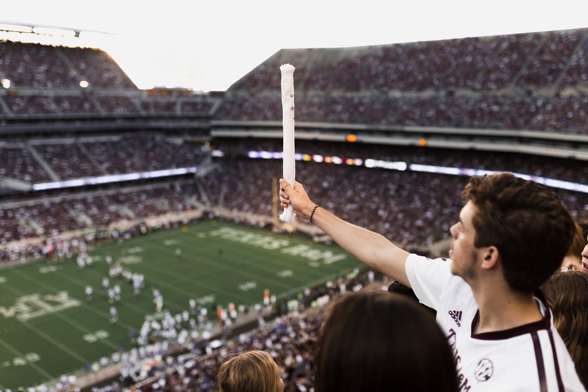 FLiC_TAMU's tweet photo. An Aggie victory and 11 features on the Jumbotron!!! Yesterday was a win for these FLiCsters!! https://t.co/PHasQKg0S8