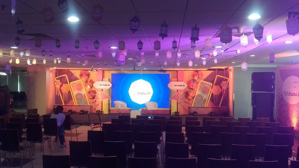 KaranBajwa_IN's tweet photo. It’s all set with a few hours left for the largest ever All Employee Meet in IBM India South Asia #IBMYoutsav @IBM_in. https://t.co/cbyfzFgkur