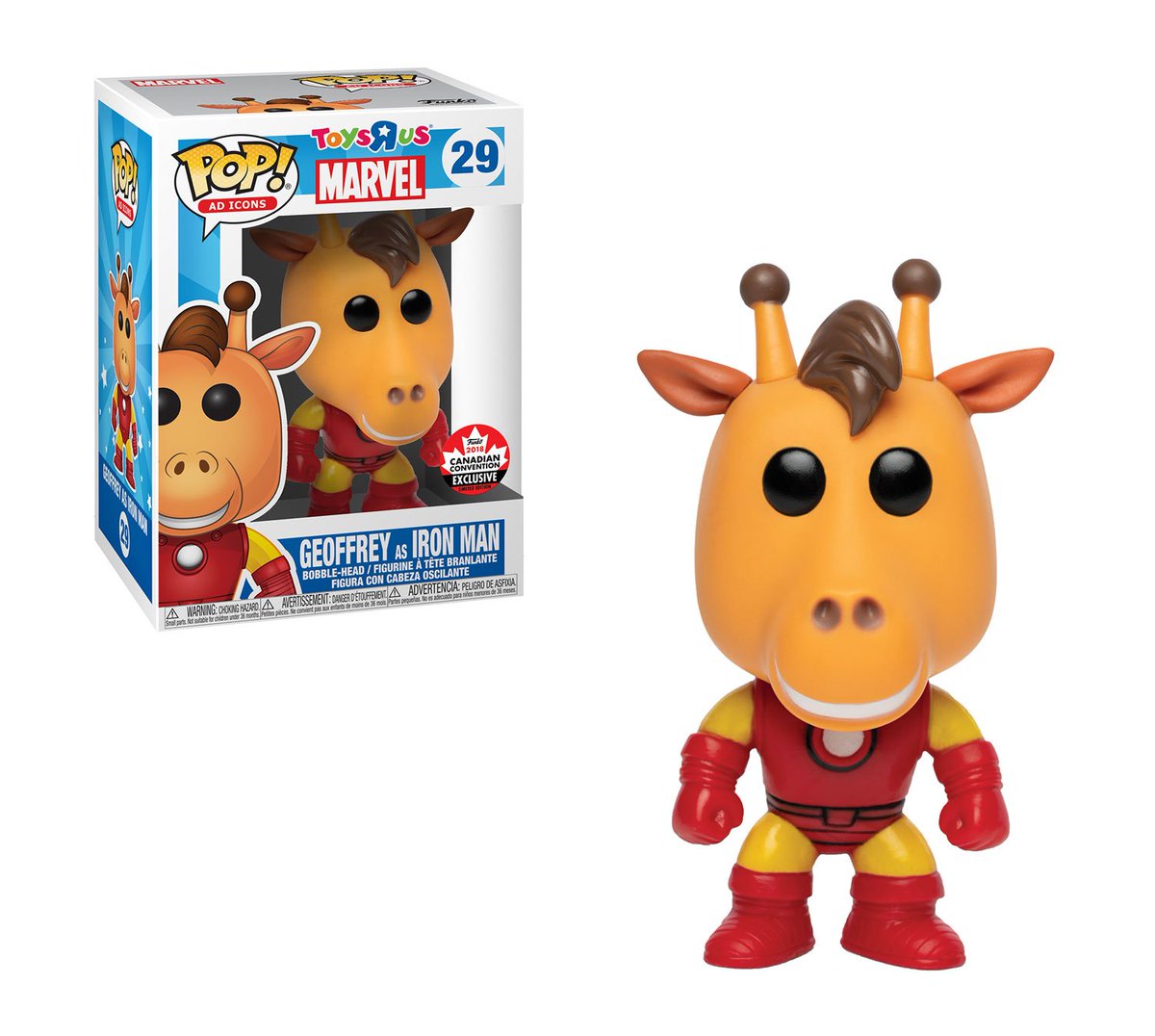 OriginalFunko's tweet photo. RT &amp; follow @OriginalFunko for a chance to WIN a Fan Expo Canada exclusive Geoffrey as Iron Man Pop!. https://t.co/LyM9TqCfAK